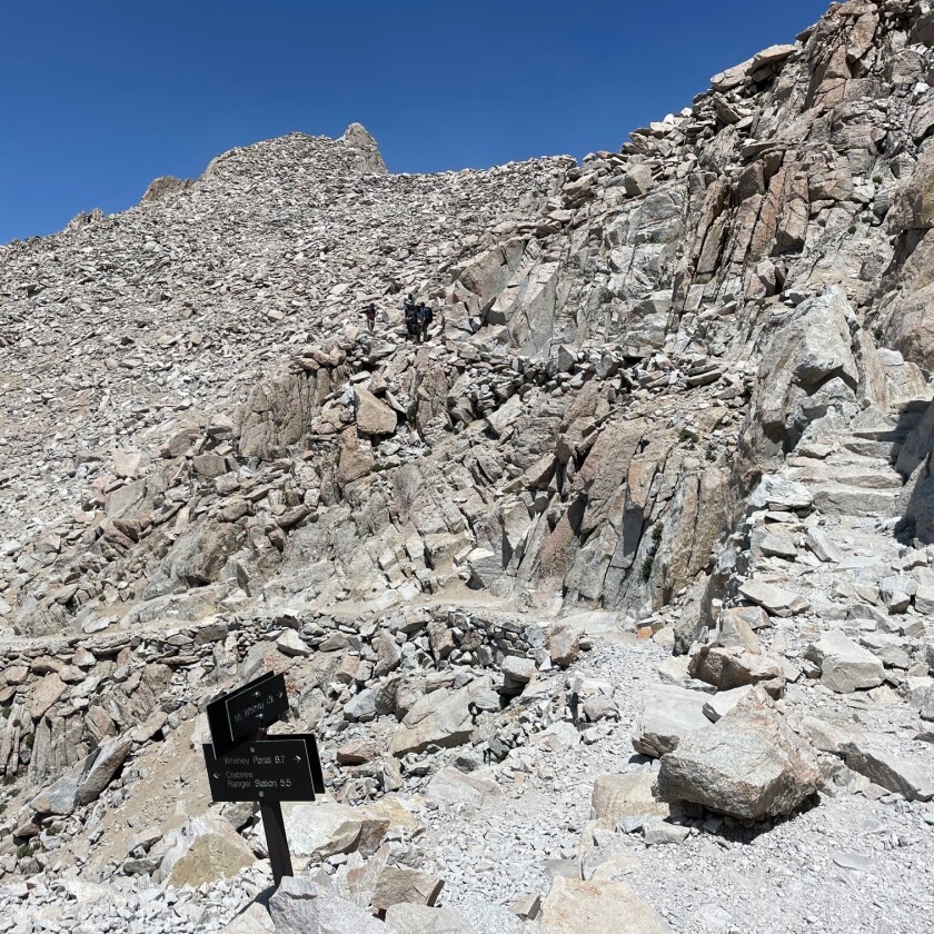 The main trail to the summit becomes narrow and rocky as you near the summit.