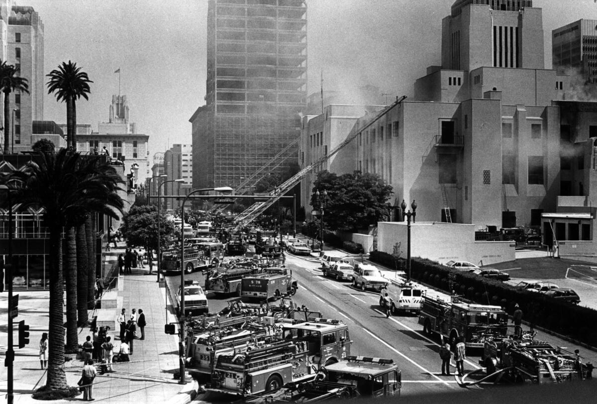 L.A. Central Library fire