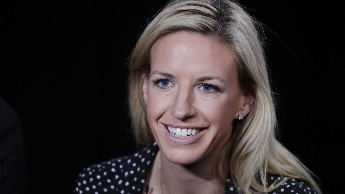 Fox soccer commentator Aly Wagner, shown during a 2018 interview, will be the lead game analyst for the network during its Women's World Cup coverage.