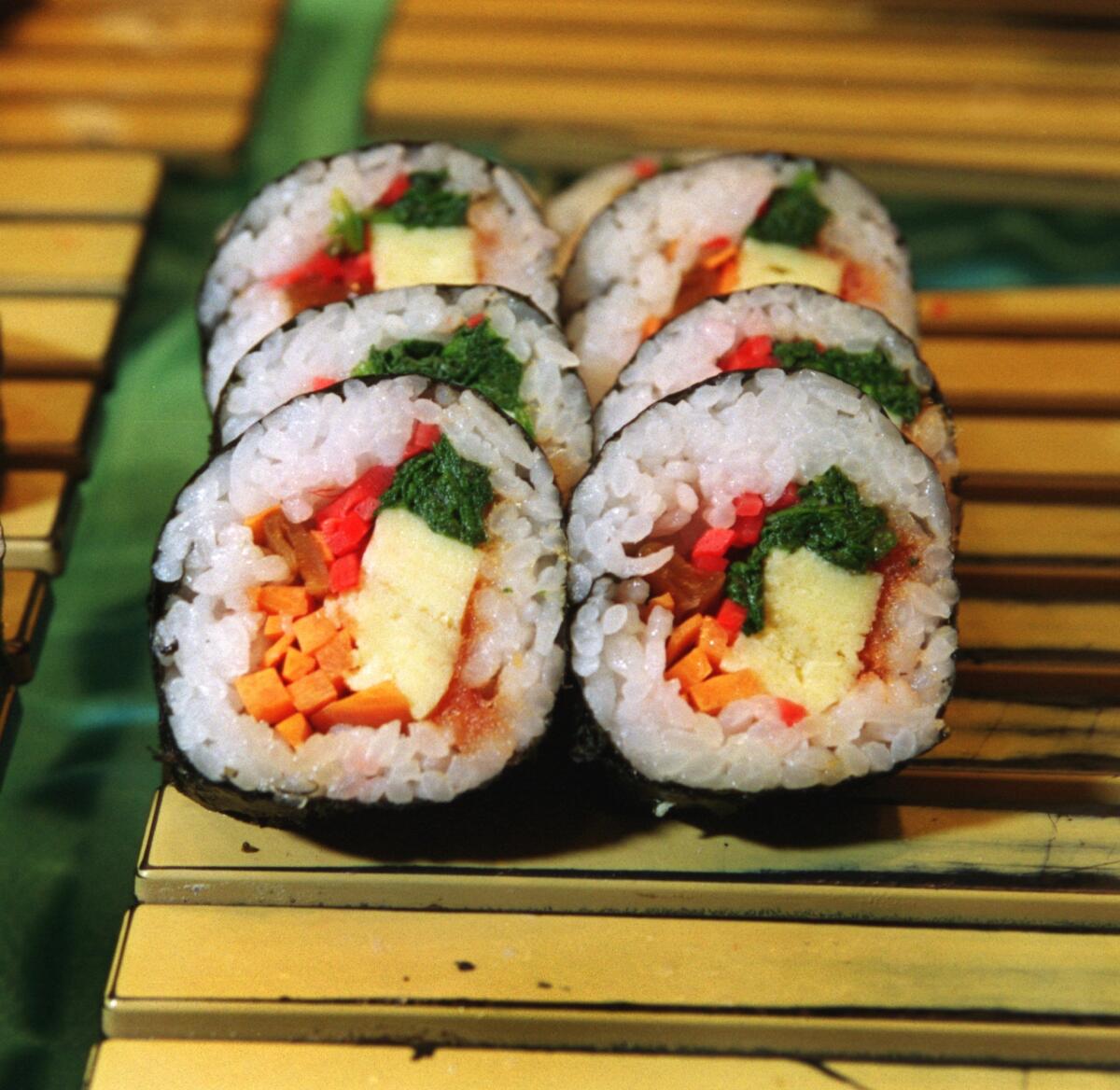Pair sushi with a dry to medium-dry Riesling, recommends Stuart Pigott, a wine writer.