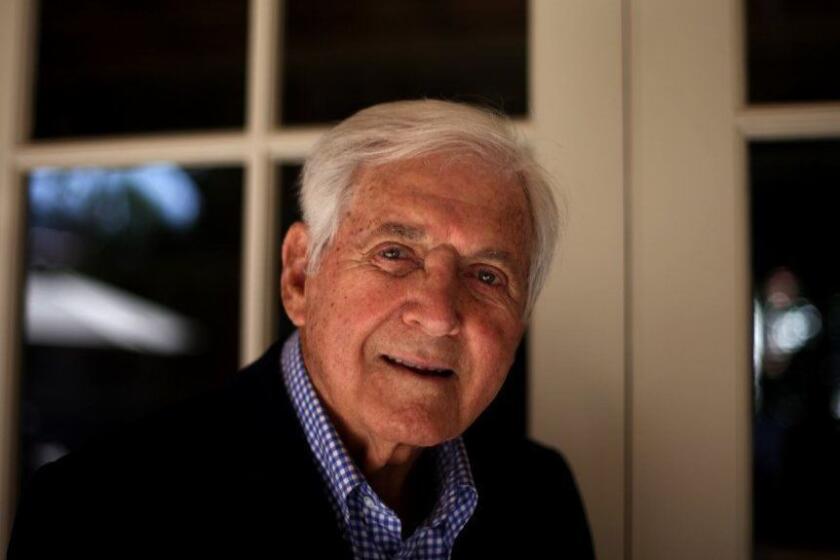 BEVERLY HILLS, CALIFORNIA 05/20/13 Former host of "Let's Make a Deal," Monty Hall, 92, is receiving a Lifetime Achievement Award at the 40th annual Daytime Entertainment Emmy Awards on June 16th. (Michael Robinson Chavez / Los Angeles Times)