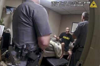 In this image taken from New York State Police body camera video that was obtained by WMTW-TV 8 in Portland, Maine, New York State police interview Army Reservist Robert Card, the man responsible for Maine's deadliest mass shooting, at Camp Smith in Cortlandt, New York on July 16, 2023. Army officials will testify Thursday, March 7, 2024 before a special commission investigating the deadliest mass shooting in Maine history, which was committed by a former reservist. (WMTW-TV 8/New York State police via AP)