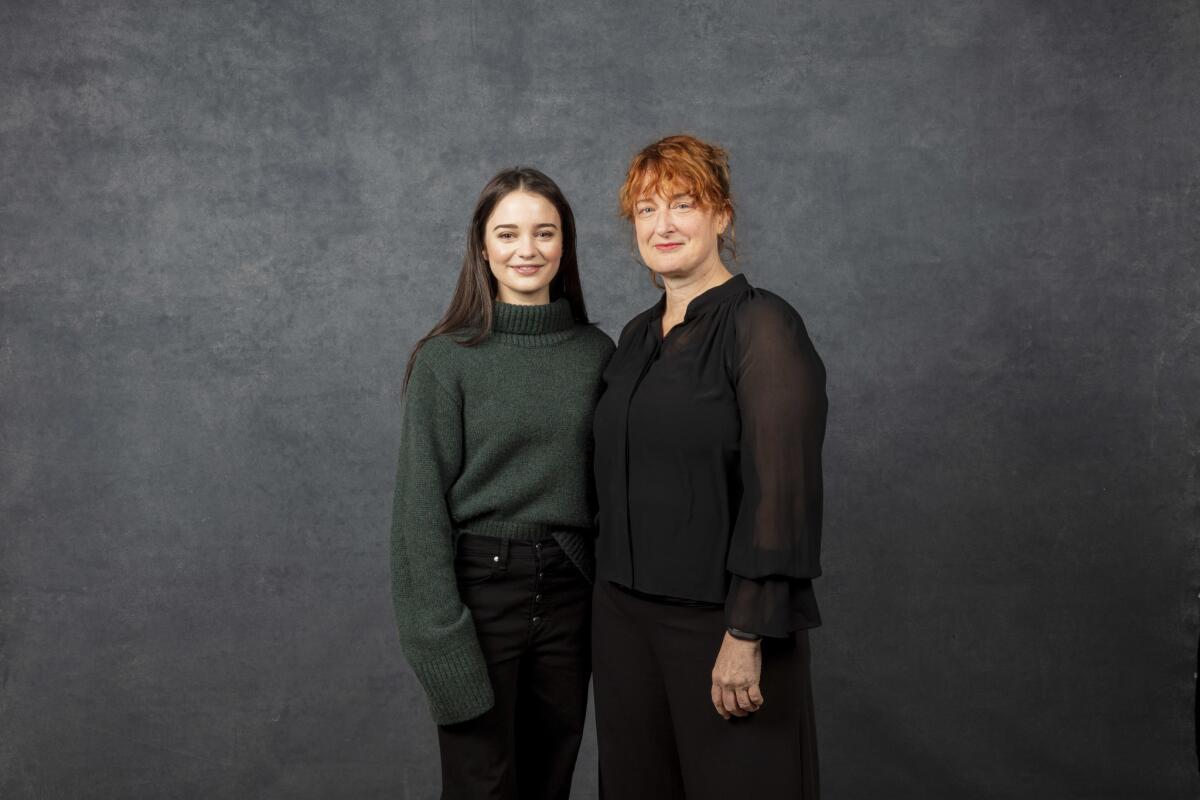 "The Nightingale" star Aisling Franciosi, left, and director Jennifer Kent, photographed at the 2019 Sundance Film Festival in Park City, Utah, on Friday, Jan. 25.
