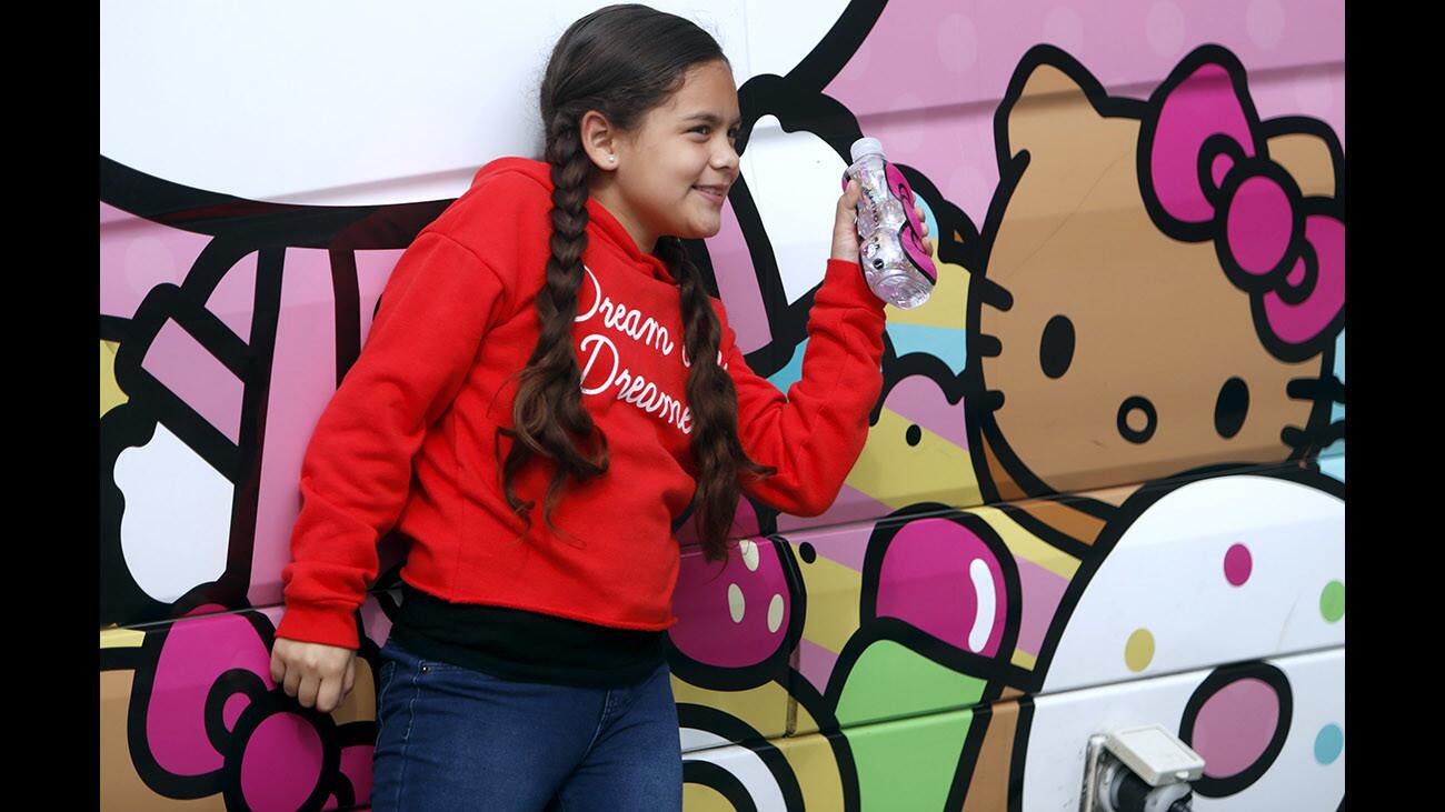 Photo Gallery: Crowds rush to the Hello Kitty Cafe truck parked in Burbank
