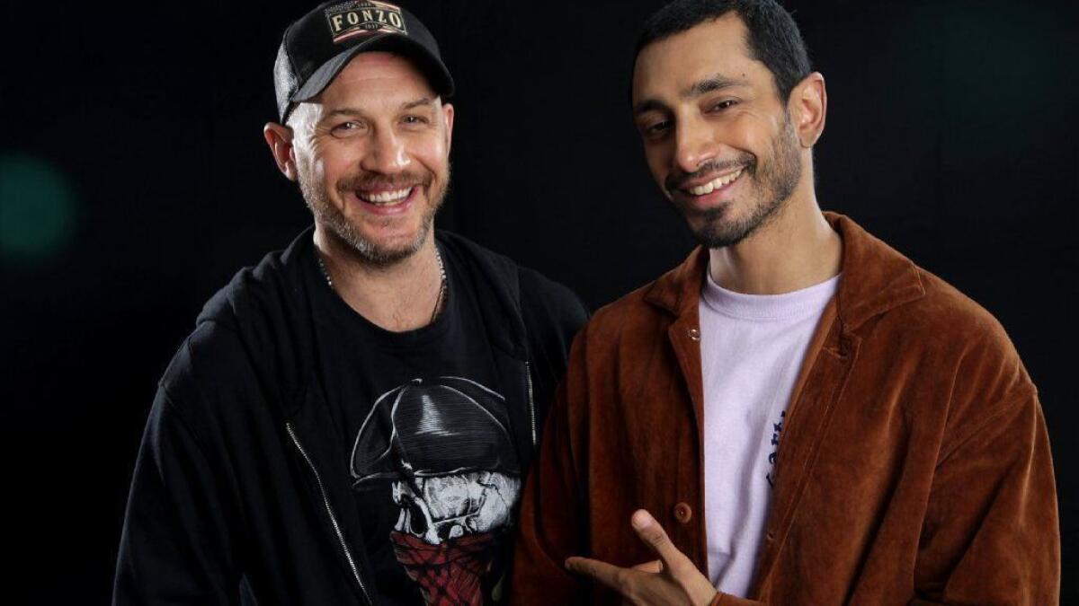 "Venom" brings together Tom Hardy and Riz Ahmed for Sony's new Marvel super-antihero movie.