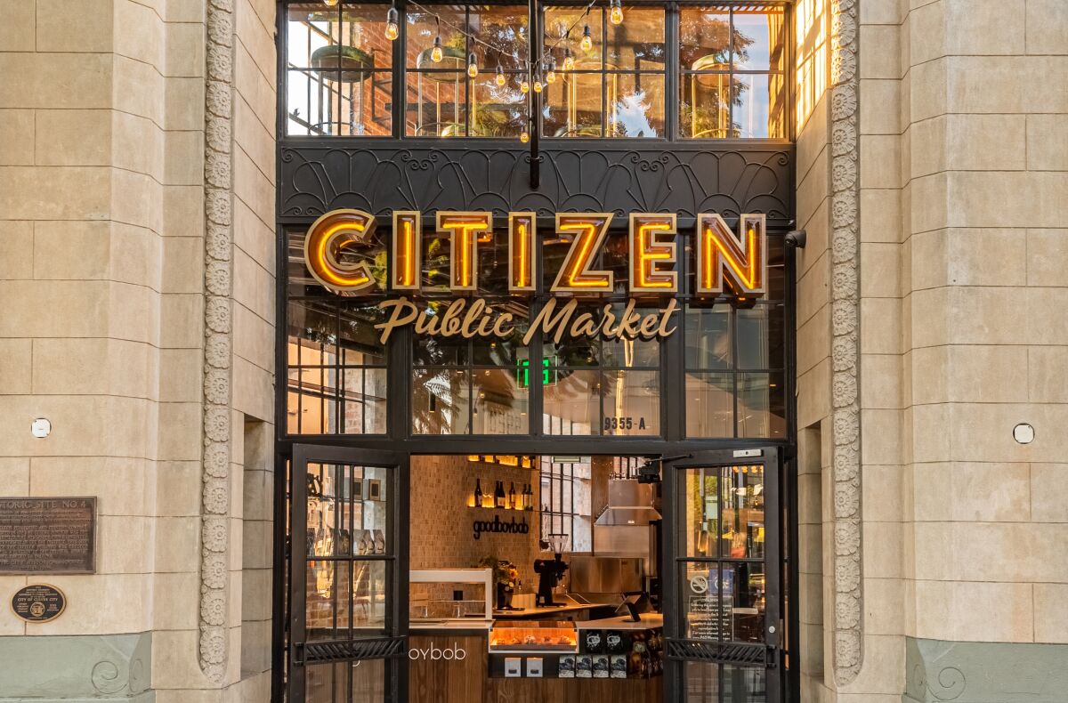 The entrance to Citizen Public Market in Culver City