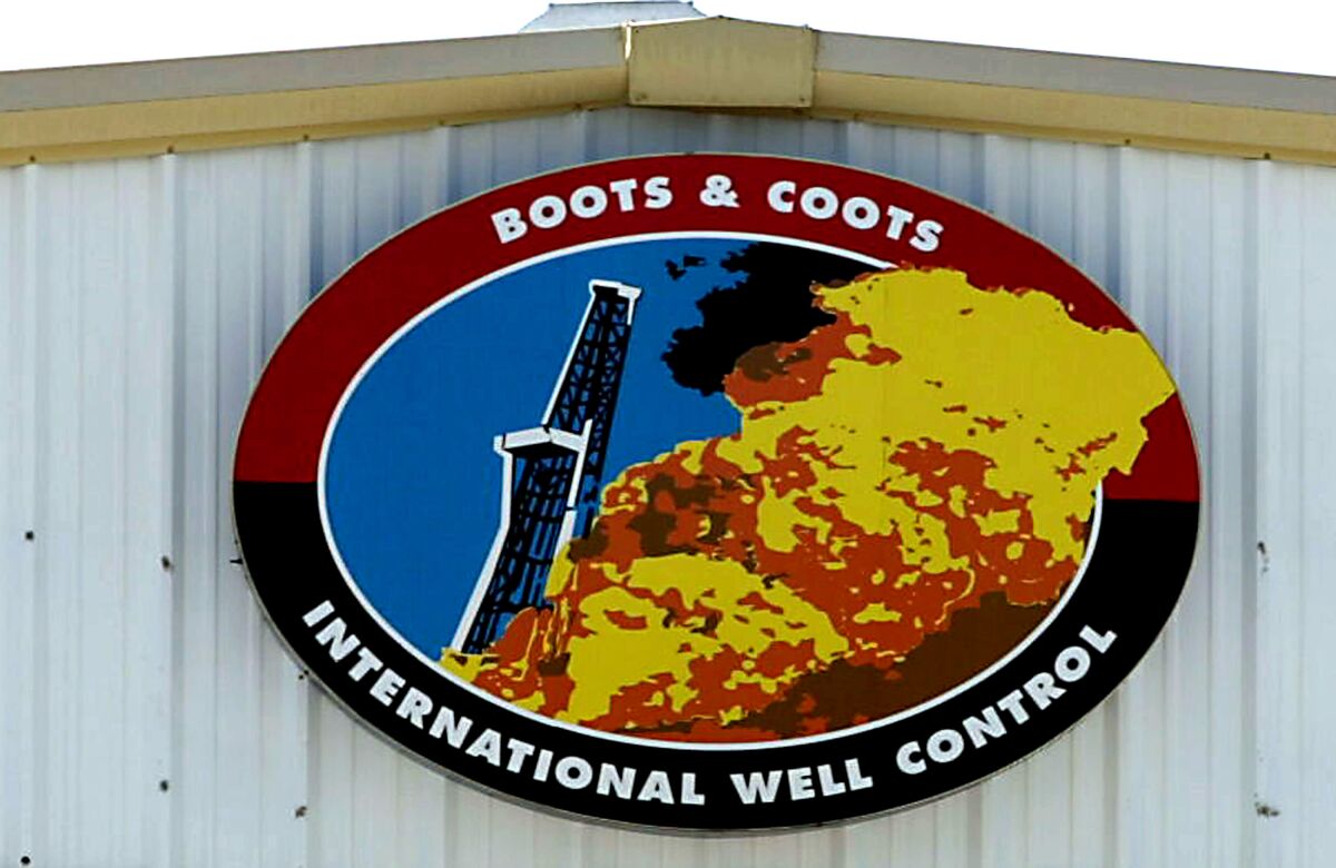 The Boots & Coots logo is shown on its building in Houston.