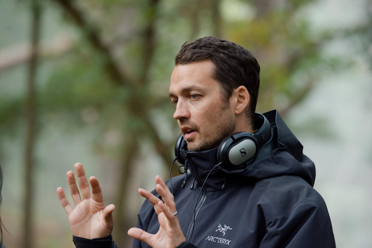 Director Rupert Sanders on the set of the epic action–adventure movie "Snow White and the Huntsman."