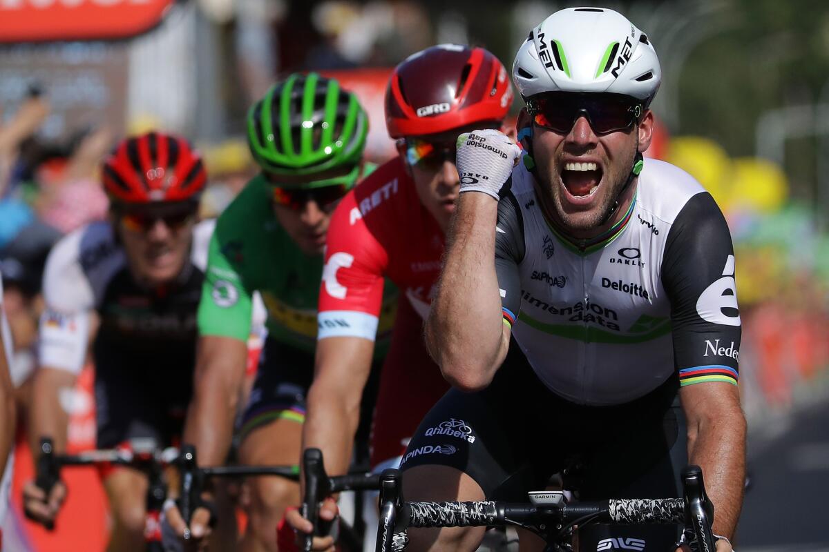 Mark Cavendish wins Stage 6 of the Tour de France. The Brit's 29th overall Tour stage win puts him in second on the list of all-time stage winners.
