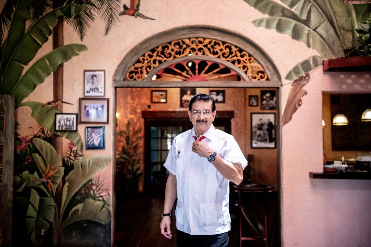 Justino Romero at El Cholo in La Habra. Romero has worked at El Cholo for 43 years