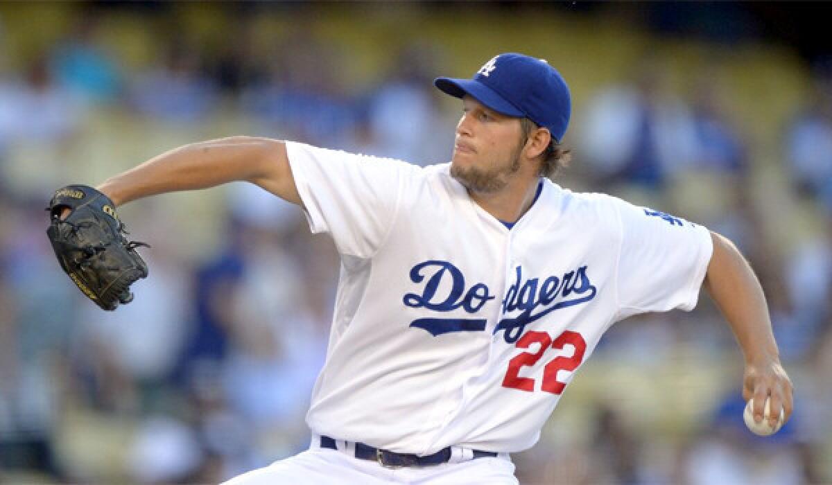 Clayton Kershaw (6-5) threw eight innings for the Dodgers, giving up four hits and two earned runs while striking out seven batters and walking one in L.A.'s 4-2 victory over the San Francisco Giants.