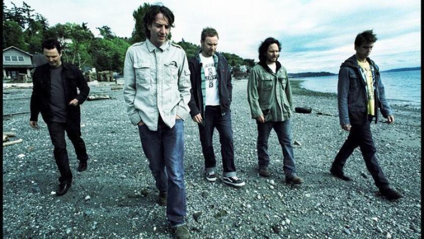 Pearl Jam, which features three former San Diegans, heads the list of 2017 nominees into the Rock and Roll Hall of Fame. (File photo)