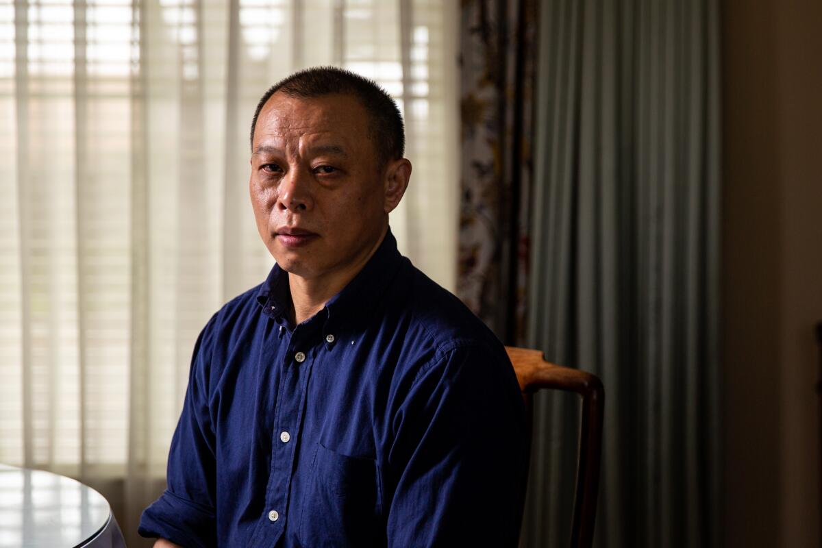 Chef Yu Bo at his home in the San Gabriel Valley.