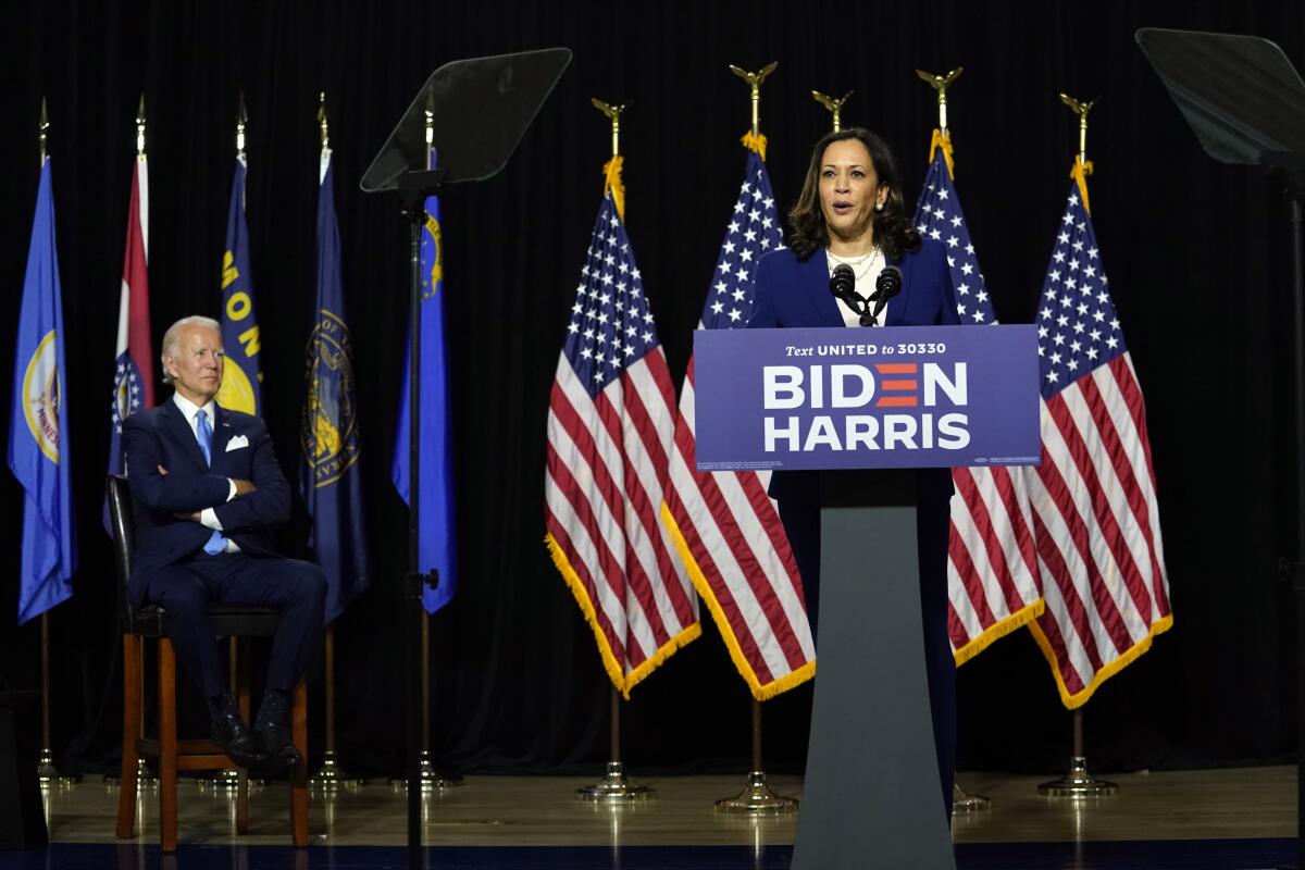Democratic presidential candidate Joe Biden and running mate Kamala Harris 