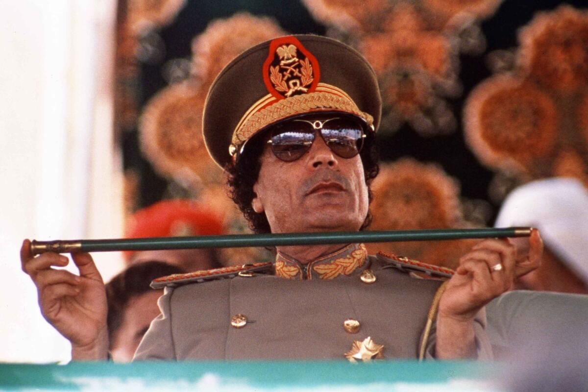 Moammar Kadafi in 1987.