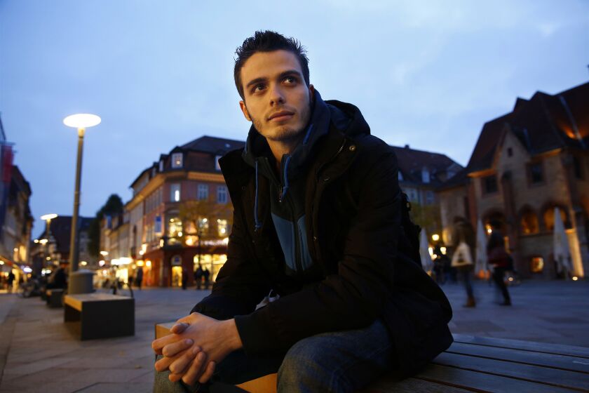 Mustafa Kawsara, 22, left his family in Syria in May 2015 to seek a better future. He plans to make a new life in Germany. Read the story >