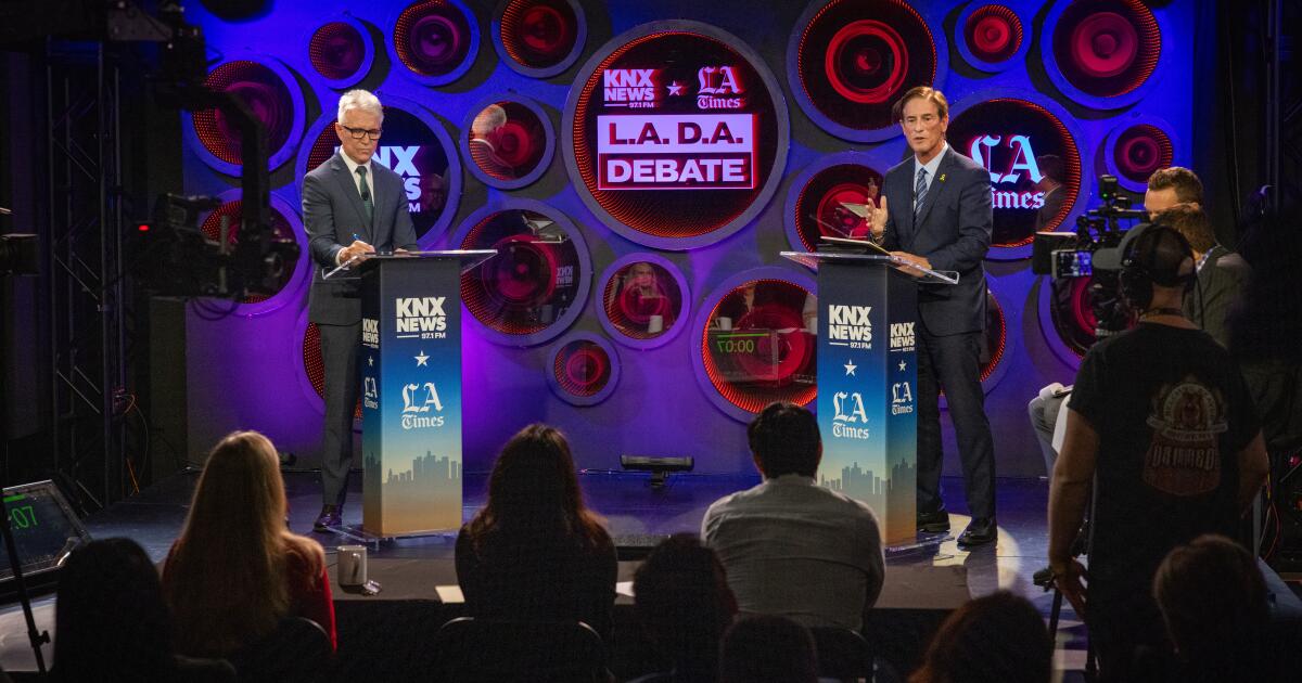 Gascón tries to cut into Hochman’s lead in L.A. D.A. race at debate Gascón tries to cut into Hochman’s lead in L.A. D.A. race at debate