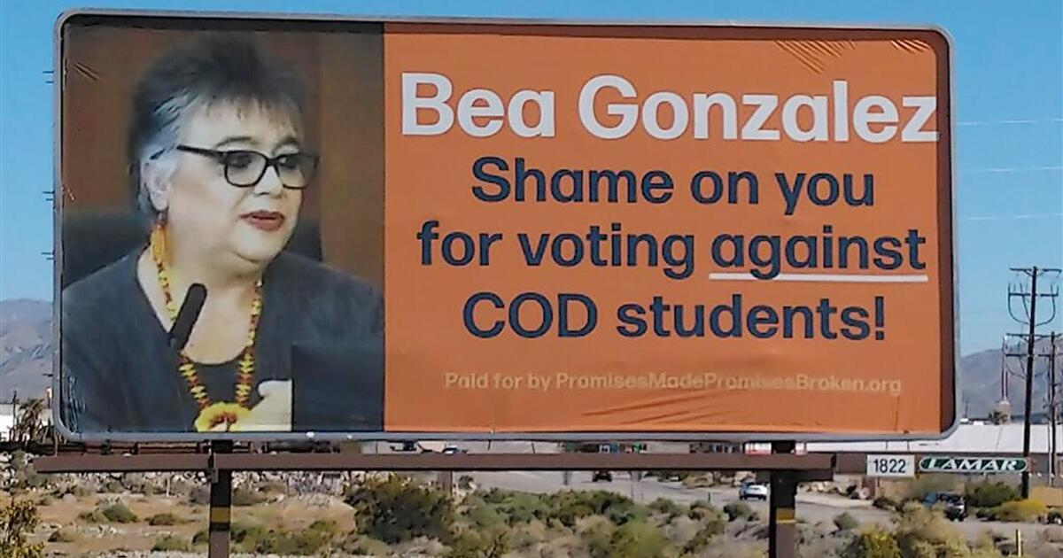 Column: What's behind those 'Shame on you' billboards in the Coachella Valley
