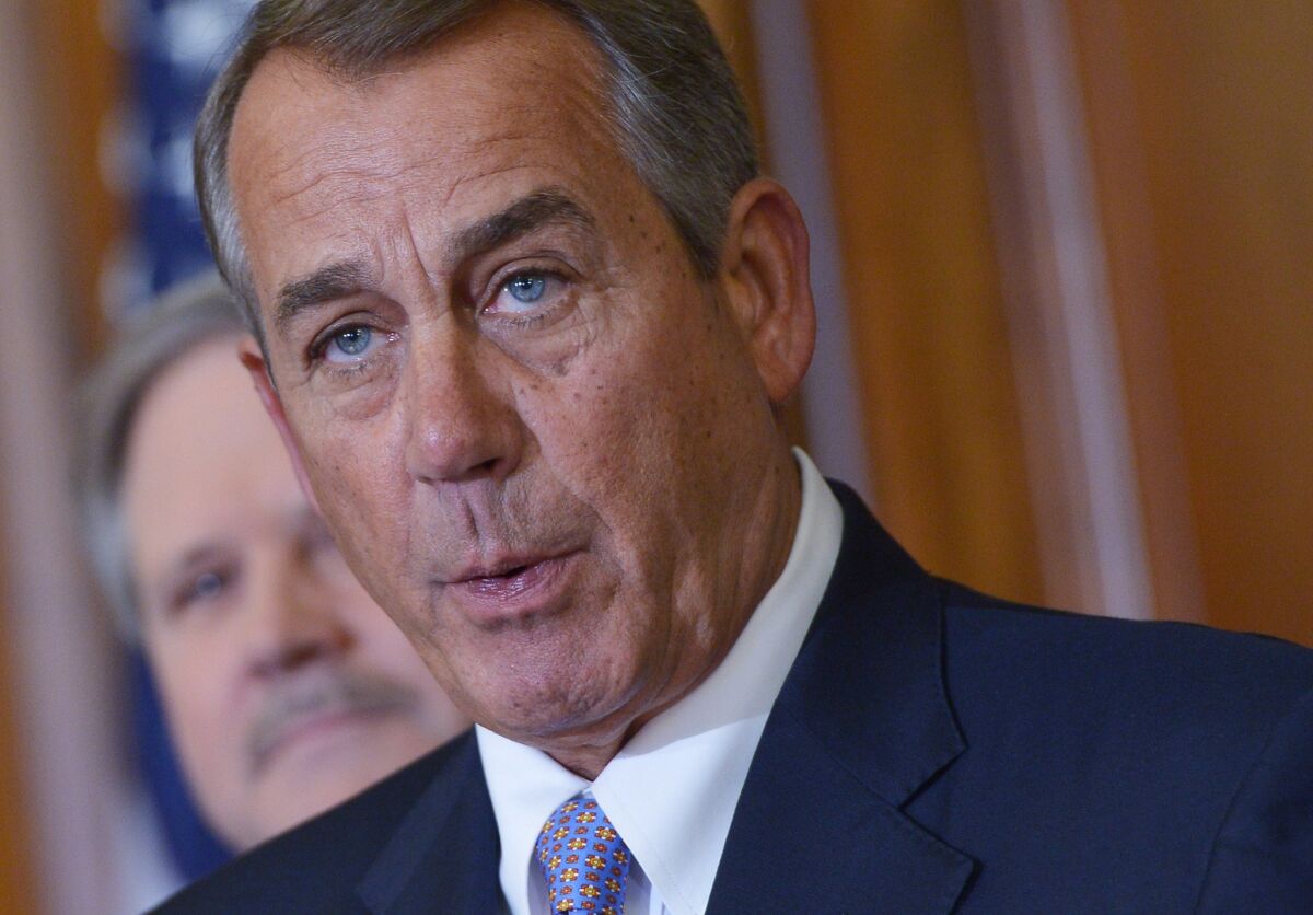House Speaker John A. Boehner says President Obama's request to Congress to authorize military operations against Islamic State falls short of what's needed to defeat the militant group.