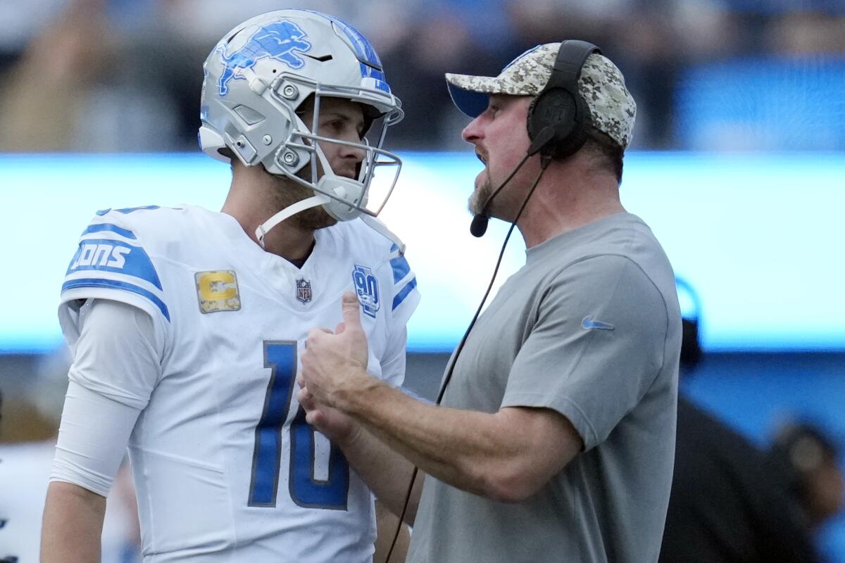 Lions coach Dan Campbell focuses on strong offensive play instead of struggling defense - The San Diego Union-Tribune