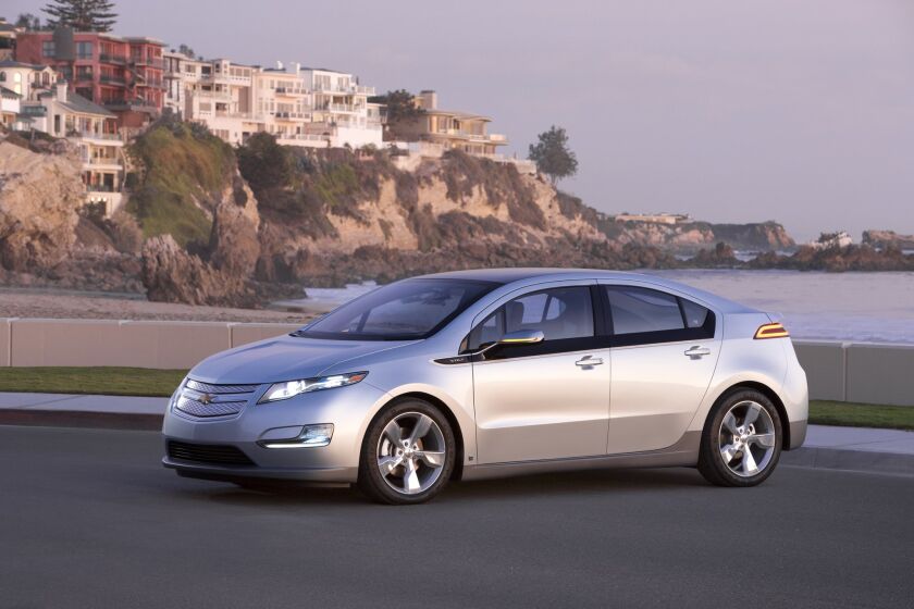 The four-seat, extended-range Volt is good for about 35 miles on battery power and when the reserve is depleted driving range is extended by a 84-hp, 1.4-liter direct-injection 4-cylinder.