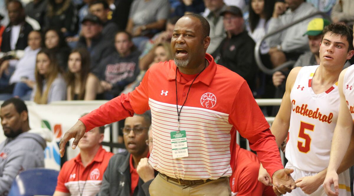 Cathedral Catholic Head Coach Will Cunningham, a three-time CIF champion, got his first in the Open Division.