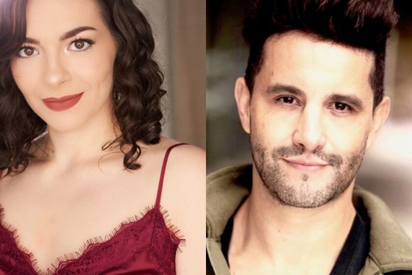 Ariella Kvashny and Eduardo Enrikez co-star in Moonlight Stage Productions' "On Your Feet!"