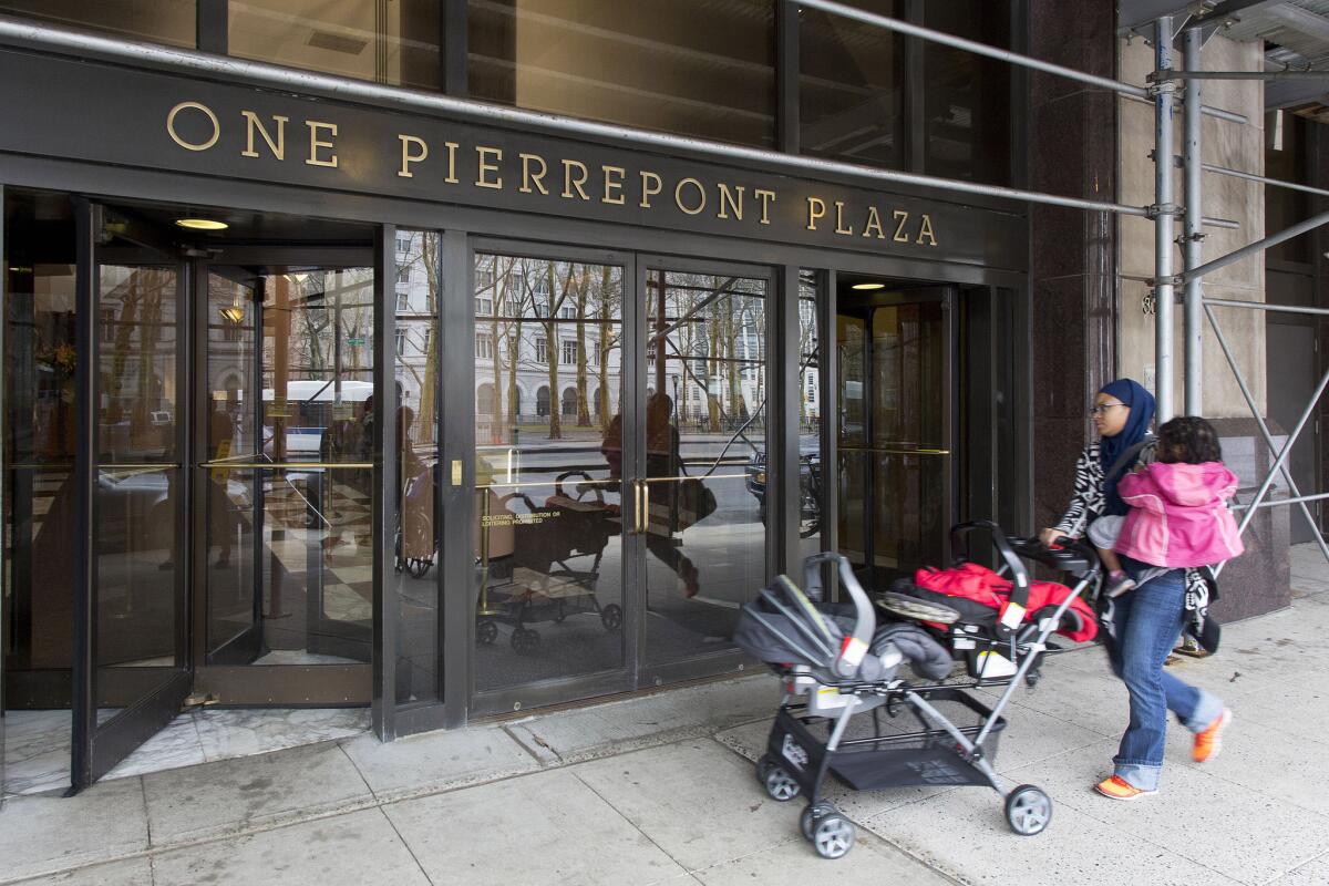 One Pierrepont Plaza in Brooklyn houses Hillary Clinton's presidential campaign headquarters.
