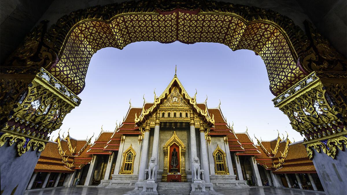 Wat Benchamabophit Dusitvanaram is a Buddhist temple in Bangkok, Thailand. Round-trip fares for late summer-fall travel begin at $571.