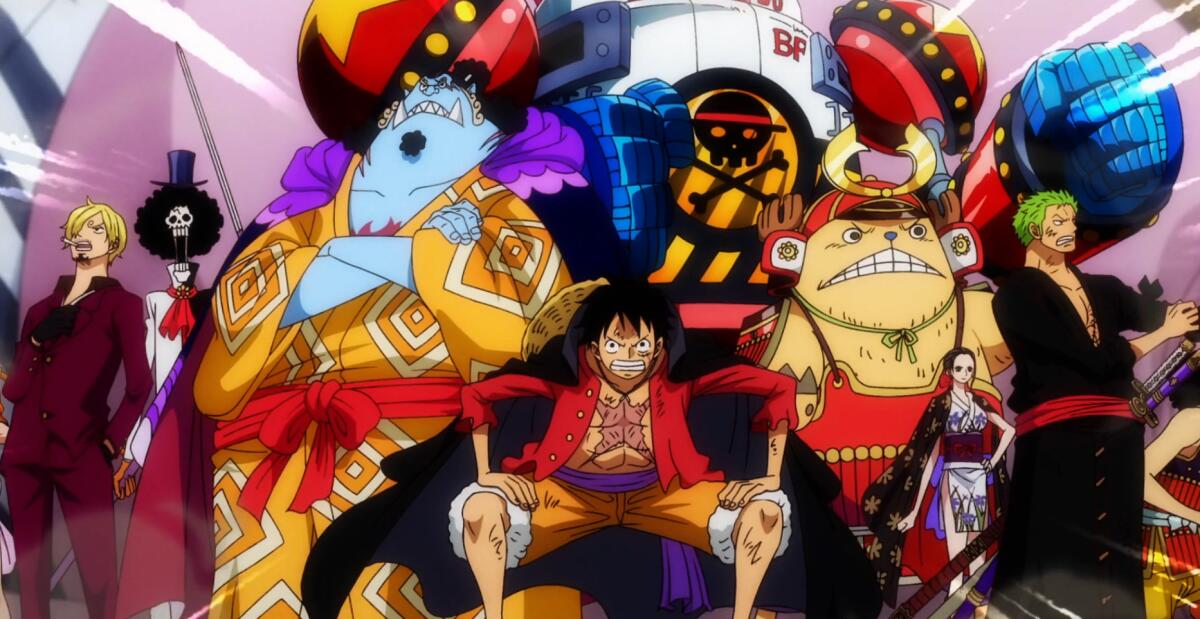 Monkey D. Luffy and the Straw Hat Pirates looking tough