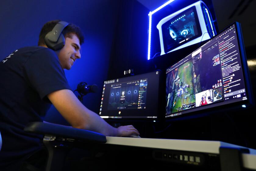 Esports player Gabriel Raulive-streams while fans log in and watch/ask questions on Oct. 26
