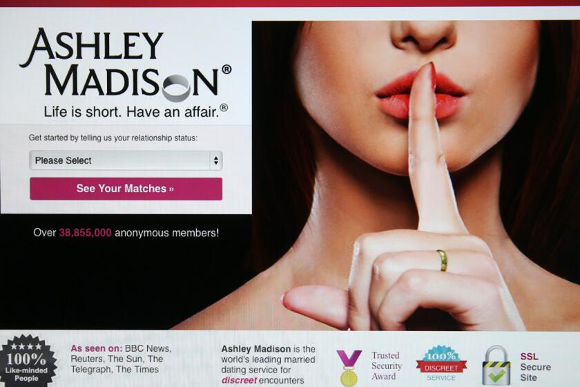 The Ashley Madison website.