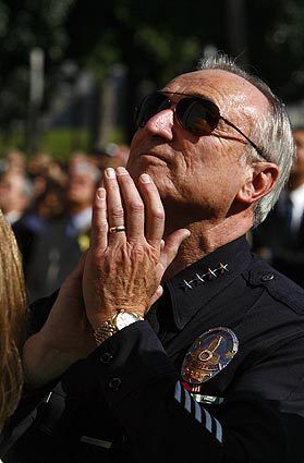 Police Chief William J. Bratton noted the new building's symbolically significant location. It is flanked on three sides by City Hall, the CalTrans building and the Los Angeles Times -- fixtures that represent facets of the community, he said.
