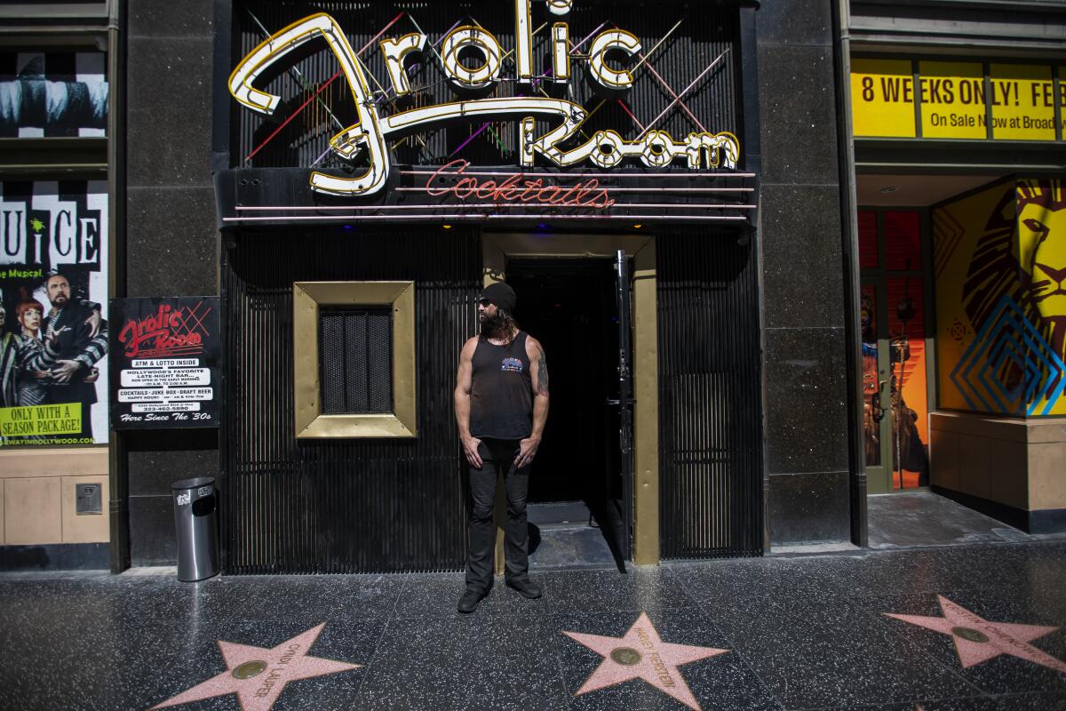 Exterior of the Frolic Room in Hollywood. 