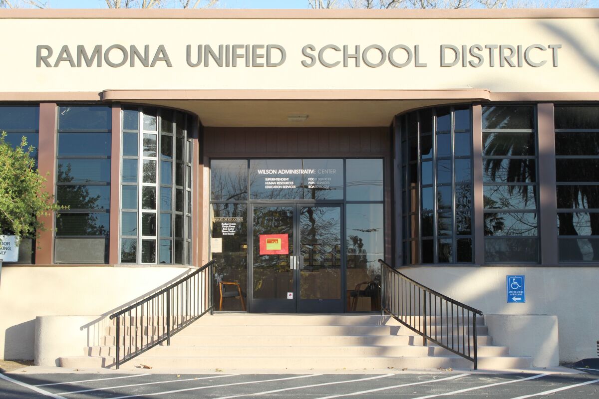 Ramona Unified School District in East County