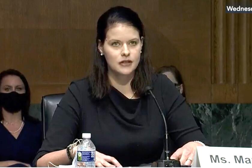 Amy Marsh testifies before Congress to address how sexual assault cases are prosecuted in then military.