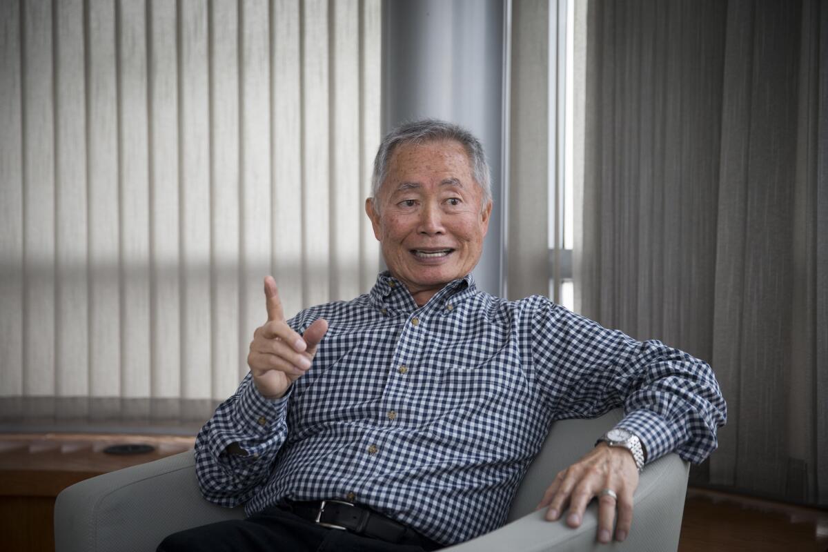 George Takei, "Star Trek's" original Mr. Sulu, at the Japanese American National Museum earlier this month.