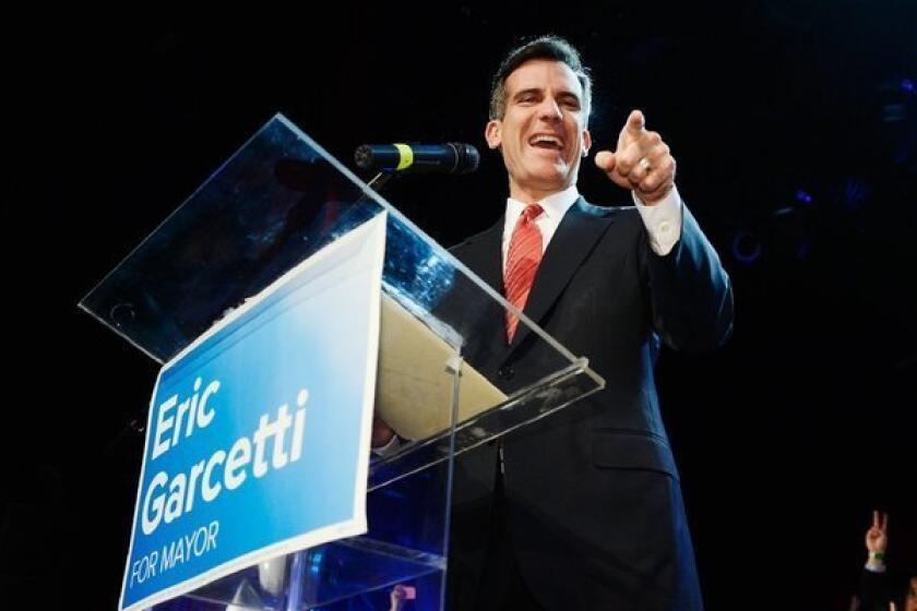 Councilman Eric Garcetti announced new support for his mayoral campaign Monday.