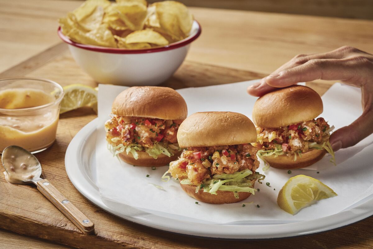 Lobster Knuckle Sliders with spicy mayo