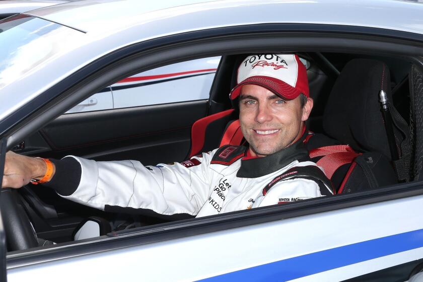 Actor Colin Egglesfield, shown at the 37th Annual Toyota Pro/Celebrity Race Practice Day in Long Beach on April 1, was arrested over the weekend in Tempe, Ariz.