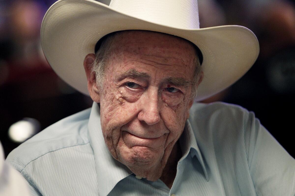 Doyle Brunson at the World Series of Poker in Las Vegas in 2013.