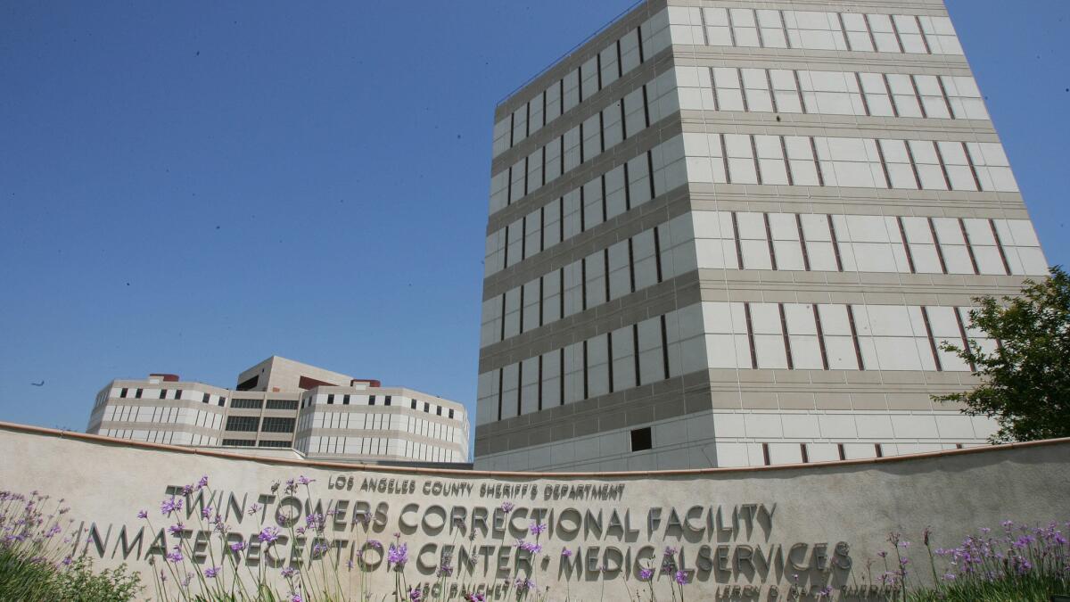 The Twin Towers Correctional Facility in downtown Los Angeles.