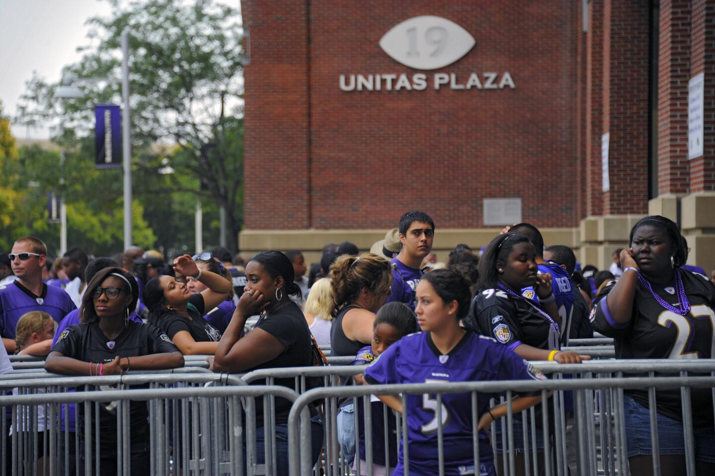 Fans wait outside M&T in 2012