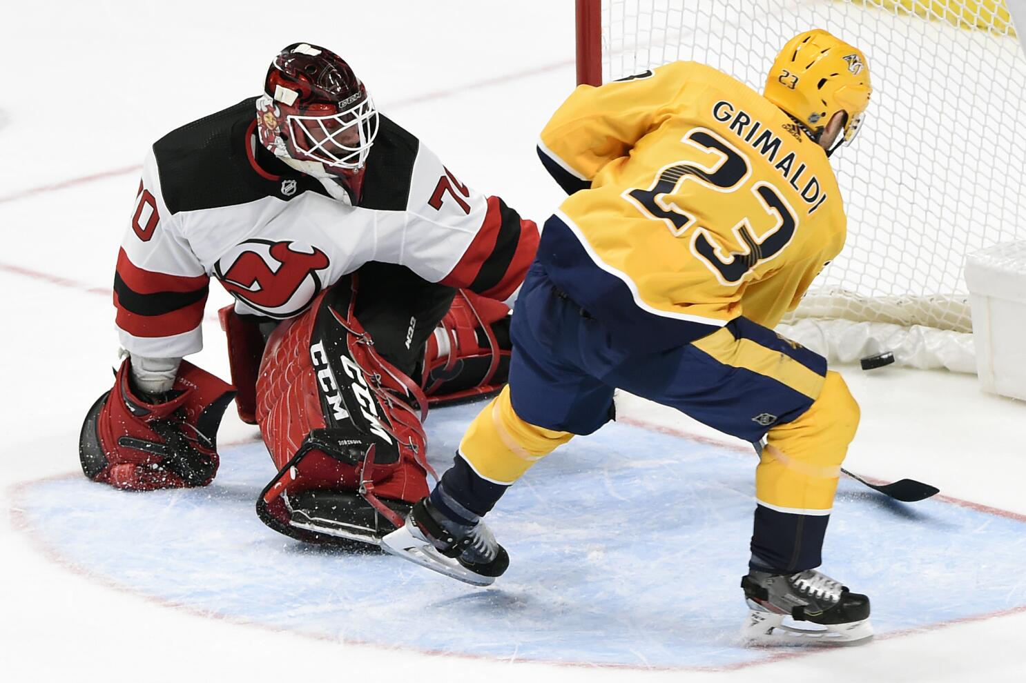 Nashville Predators goalie Pekka Rinne scores to help seal victory in  Chicago