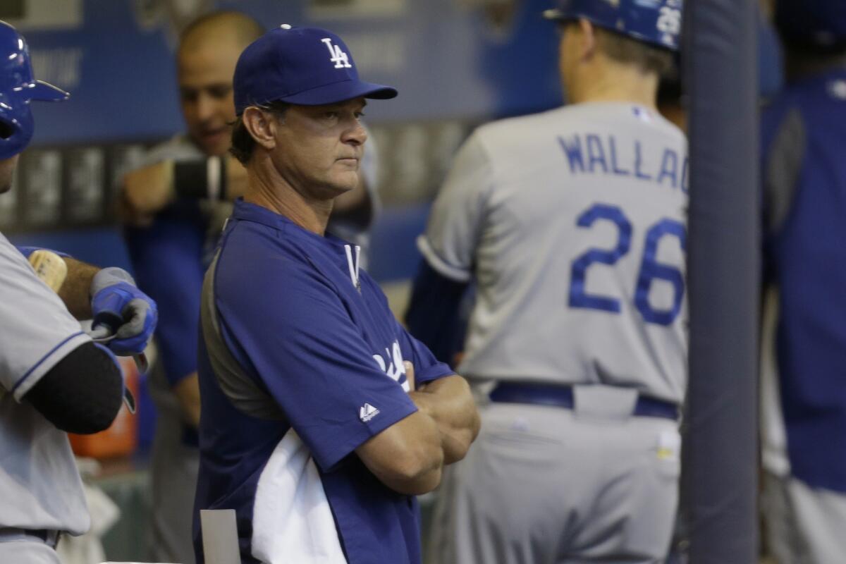 Manager Don Mattingly took a tougher stance with the Dodgers on Wednesday, benching underachieving outfielder Andre Ethier.