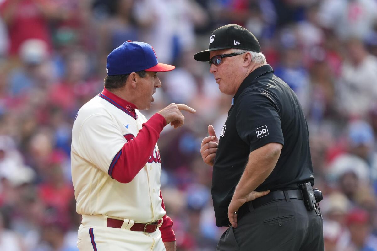 Phillies' Thomson ejected after pitch clock doesn't reset for Nola - The  San Diego Union-Tribune
