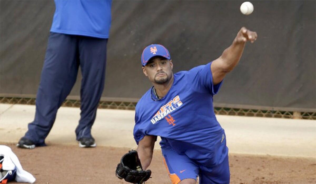 Johan Santana has potentially re-torn the anterior capsule in his left should that could require a season-ending surgery to repair.