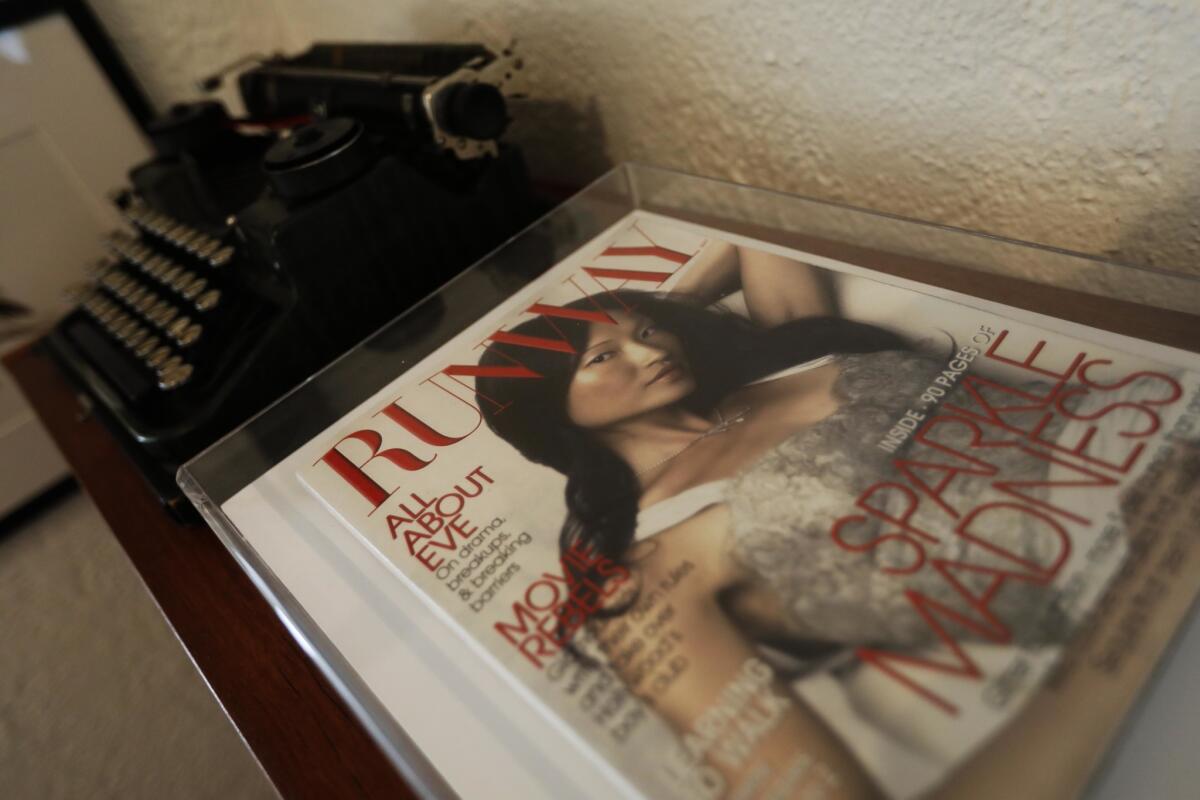 Runway magazine, as seen in "The Devil Wears Prada," displayed in Aline Brosh McKenna's office. Brosh McKenna wrote "The Devil Wears Prada."