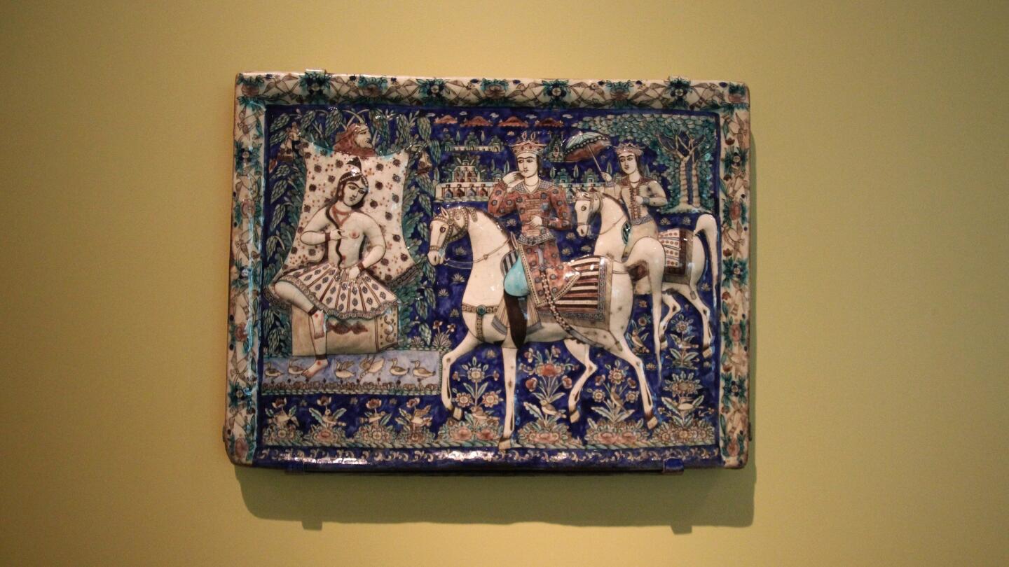 A 19th century ceramic painting from Iran
