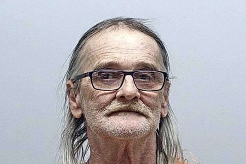 This photo provided by the Indiana State Police shows John Wayne Lehman, 67, of Auburn, Ind. He and another Indiana man have been charged with murder nearly a half-century after a 17-year-old girl was found dead in a river after she failed to return home from her job at a church camp, state police announced Tuesday, Feb. 7, 2023. Lehman and Fred Bandy Jr. were both arrested Monday, Feb. 6, on one count each of murder in Laurel Jean Mitchell's August 1975 killing, said Capt. Kevin Smith of Indiana State Police. (Noble County Jail via AP)